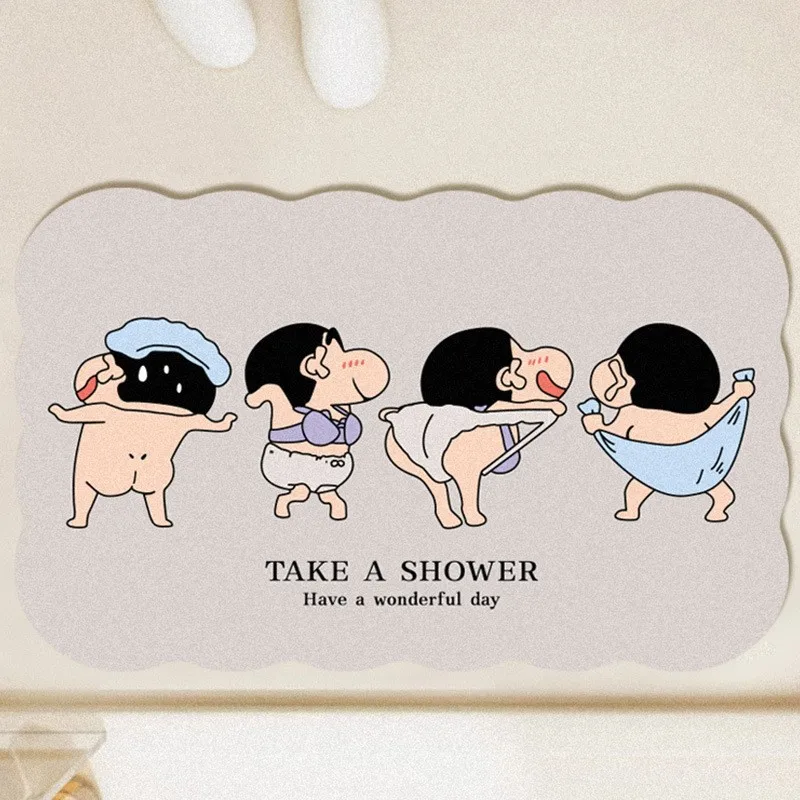 Home Goods Bathroom - Tikar lantai kartun lucu, krayon shin-chan