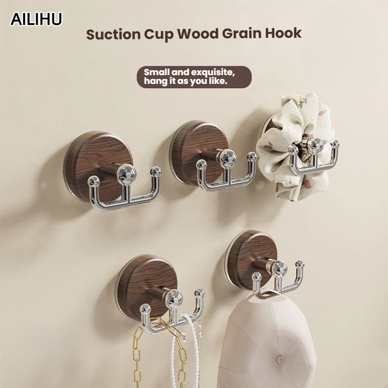 Home Bathroom Door - Gantungan Dinding Serbaguna Motif Kayu dengan