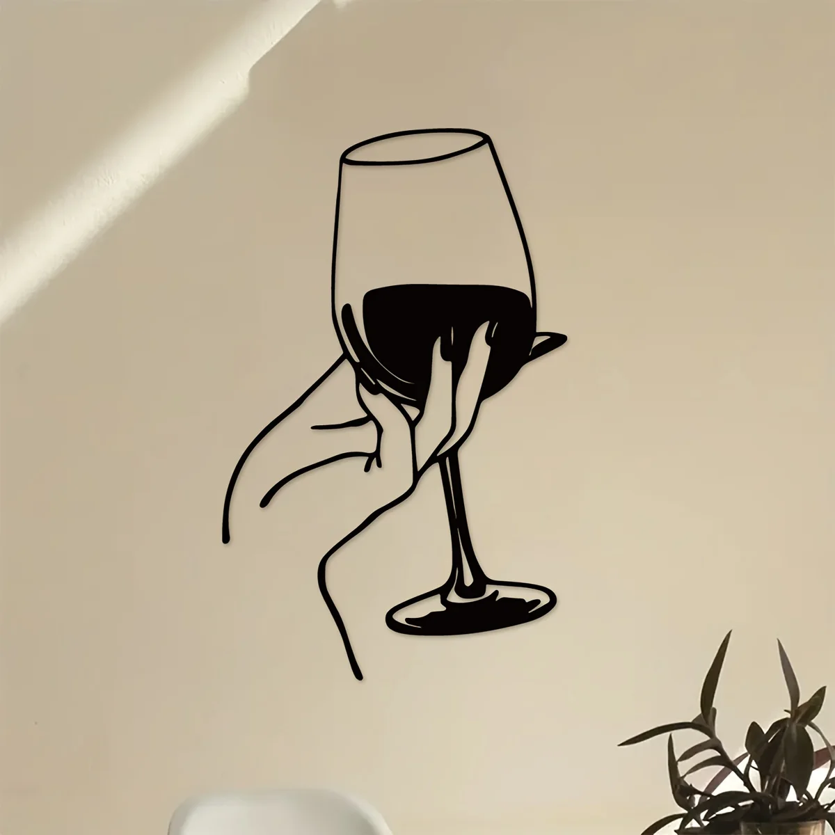 Home Goods Bathroom - Dekorasi dinding logam tangan wanita pecinta
