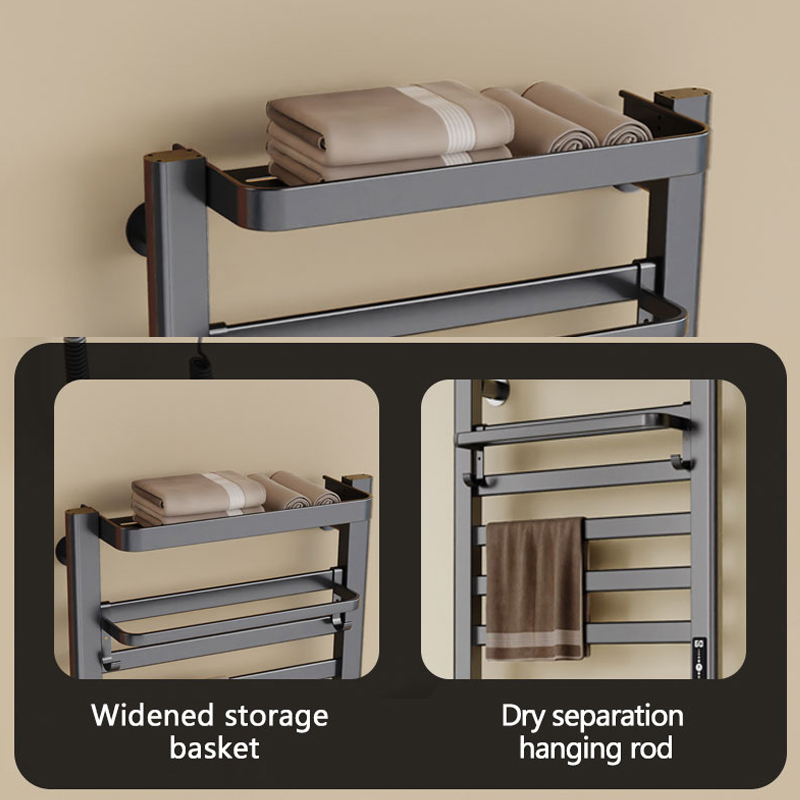 Home Essentials Bathroom Rack - Rak Handuk Listrik Dinding untuk Kamar