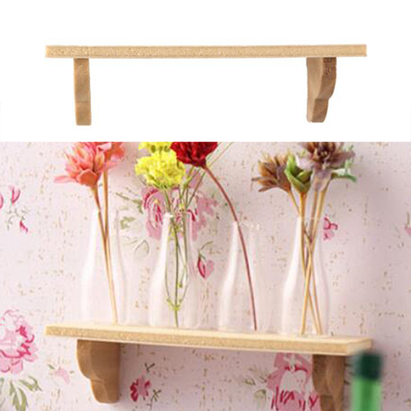 Home Bathroom Model - 1 Buah 1:12 Rak Dinding Kayu