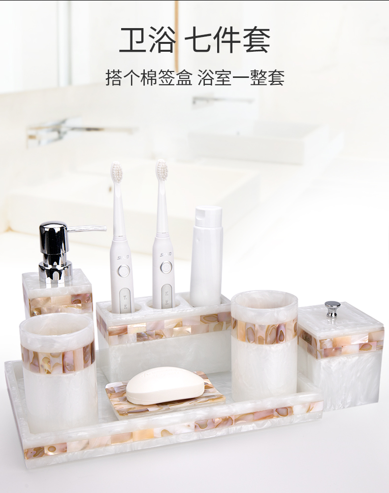 Zara Home Bathroom - Set sikat gigi Resin warna alami,