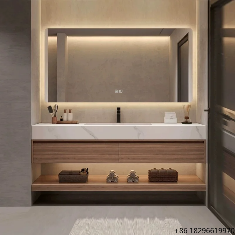 Bathroom Mirror Led - Set Kabinet Kamar Mandi Pintar Modern
