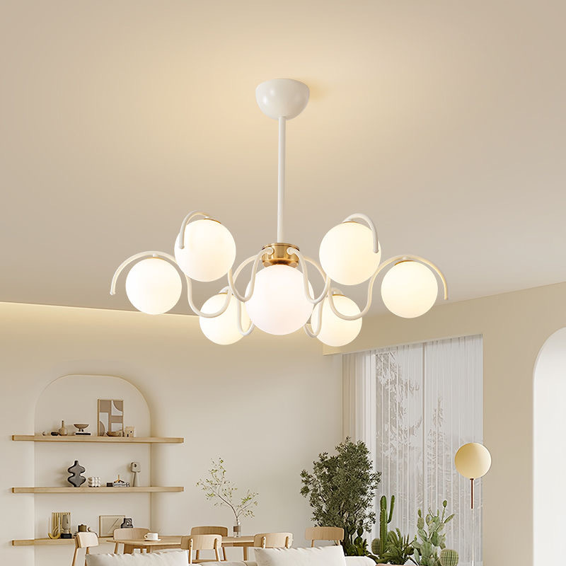 Home Bathroom Lighting Design - Lampu Chandelier LED Gaya Krim Desain