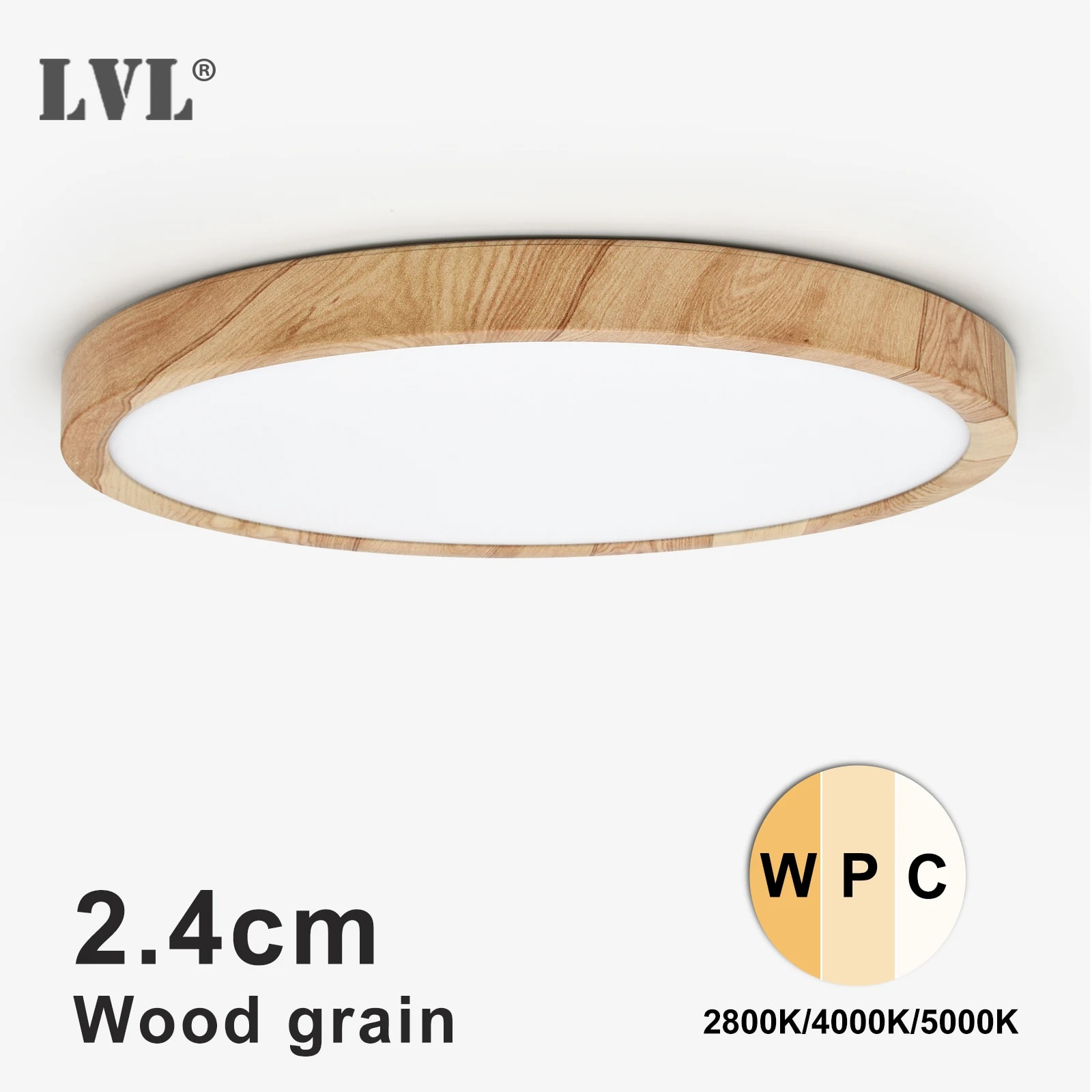 Home Bathroom Colors - LVL Lampu Langit-langit LED Serat Kayu