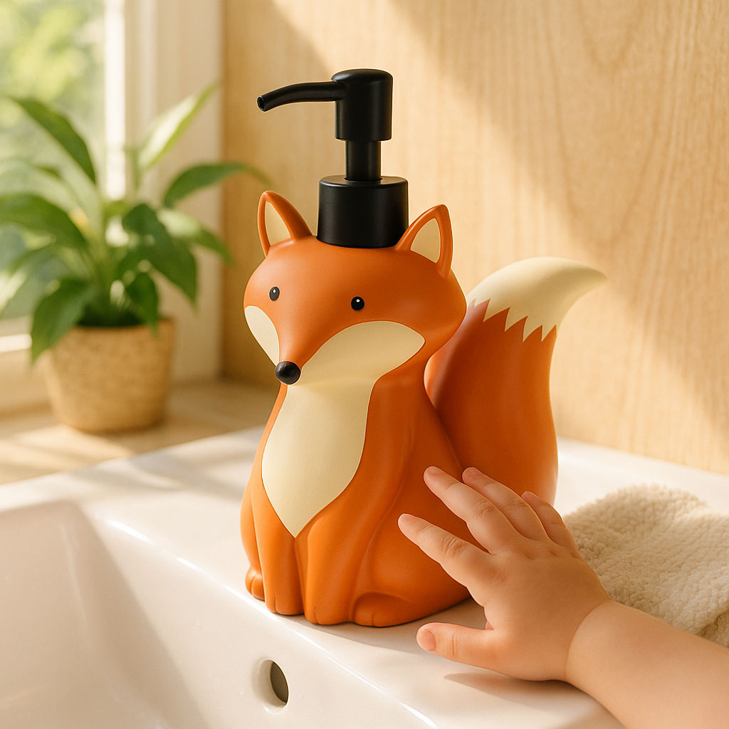 Zara Home Bathroom - Botol Dispenser Sabun Rubah Lucu 320ML/500ML
