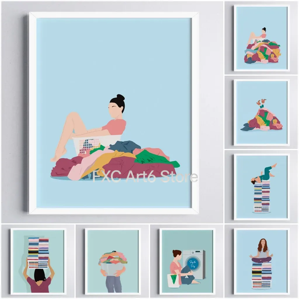Home Bathroom Colors - Cetakan Seni Warna Pastel Tanpa Bingkai