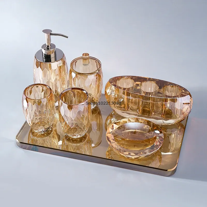 Zara Home Bathroom - Set Perlengkapan Kamar Mandi Kristal Mewah