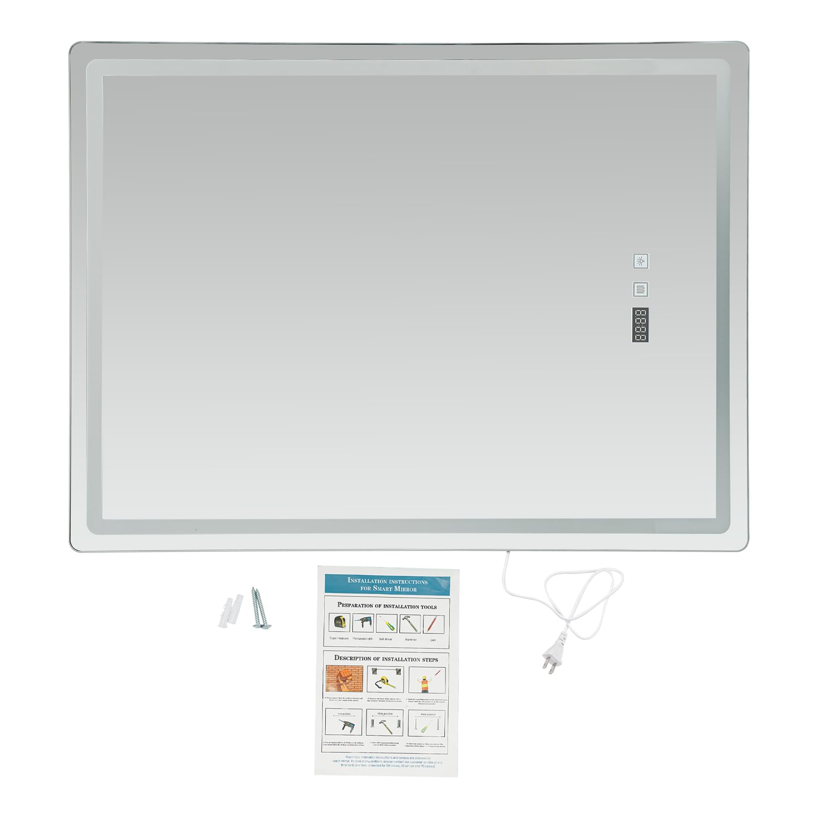 Bathroom Mirror Led - Cermin Dinding Kamar Mandi LED, 500x700mm