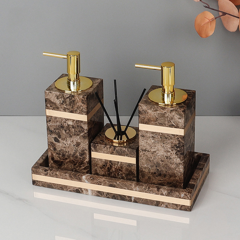 Temper Set kamar mandi, marmer - Zara Home Bathroom ulasan dan harga