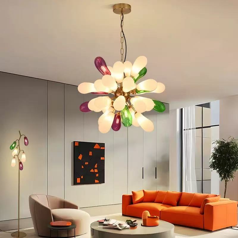 Lampu Gantung Kaca Berwarna De - Home Bathroom Lighting Design ulasan dan harga