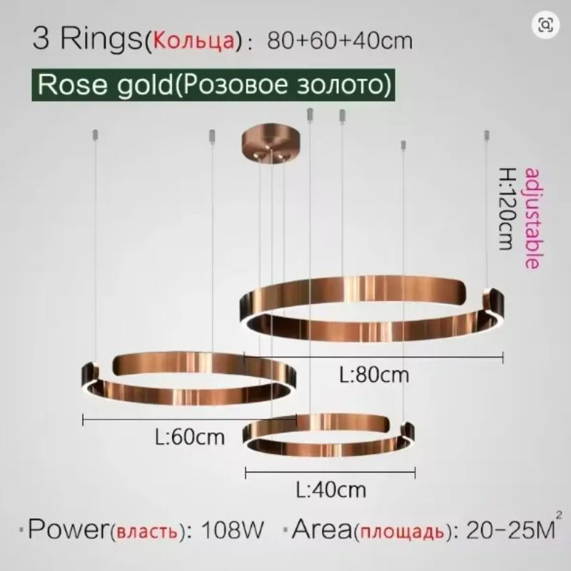 Lampu Gantung LED Lingkaran De - Home Bathroom Lighting Design ulasan dan harga