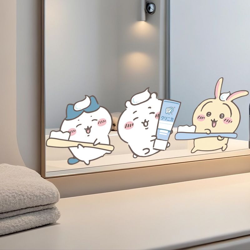 Stiker Cermin Chiikawa Motif L - Home Bathroom Model ulasan dan harga