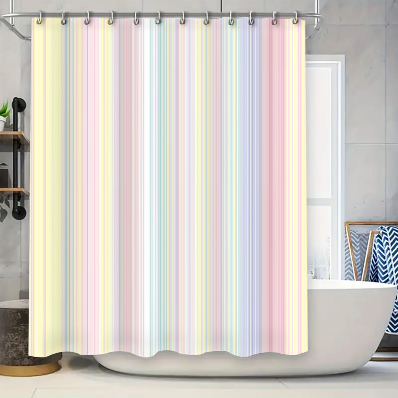 Tirai Mandi Bergaris Lembut Wa - Home Bathroom Colors ulasan dan harga