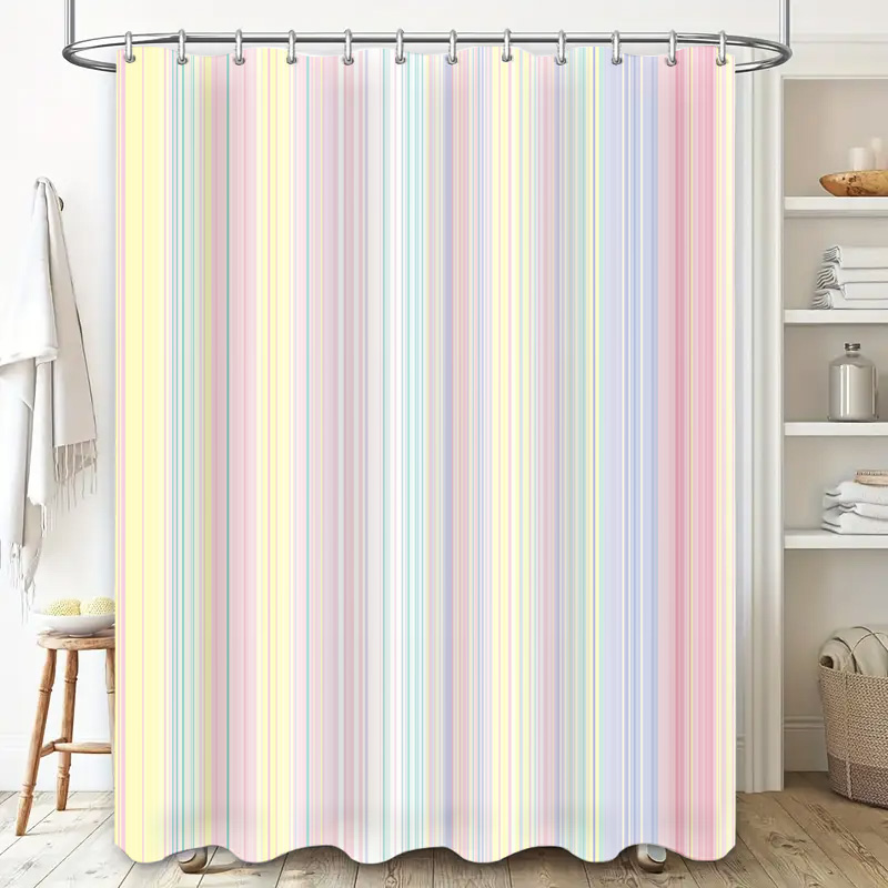Tirai Mandi Bergaris Lembut Wa - Home Bathroom Colors ulasan dan harga