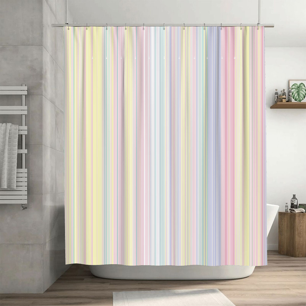 Tirai Mandi Bergaris Lembut Wa - Home Bathroom Colors ulasan dan harga