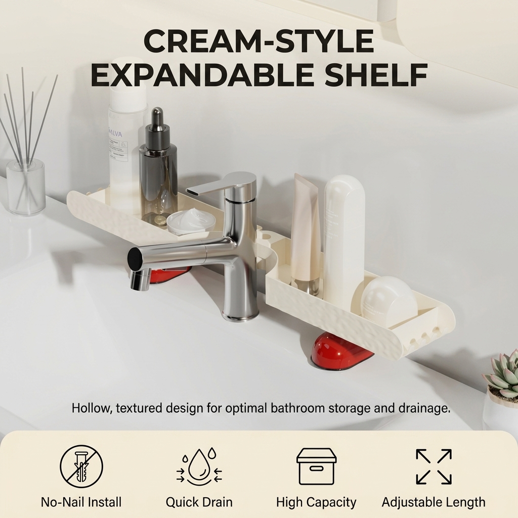 Rak Penyimpanan Kosmetik Organ - Home Essentials Bathroom Rack ulasan dan harga