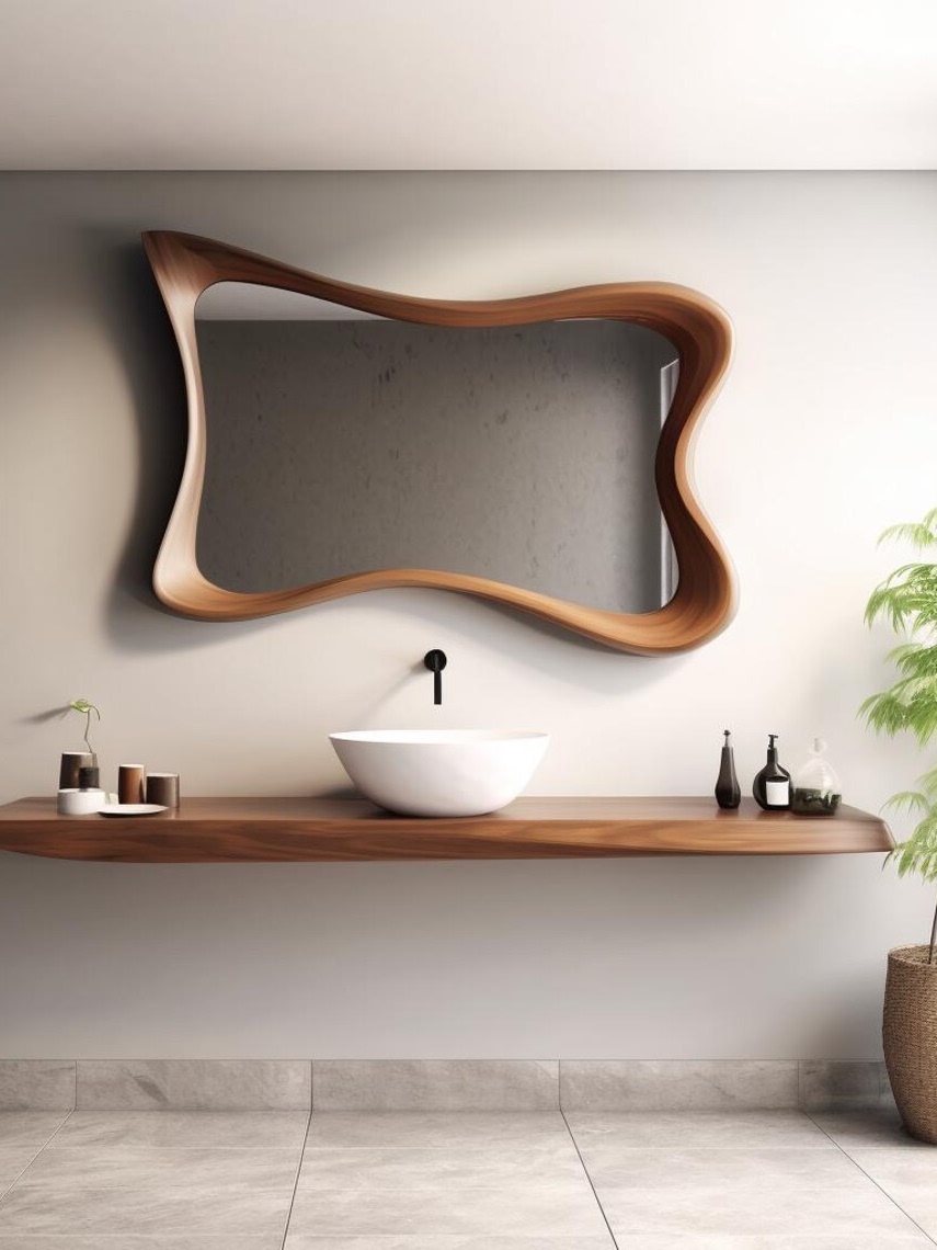 & Cermin Kamar Mandi Kayu Anti - Bathroom Mirror Led ulasan dan harga