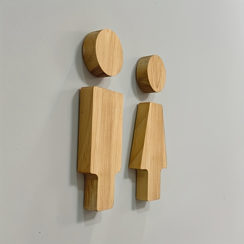 2 Buah Tanda Kamar Mandi Kayu  - Home Bathroom Door ulasan dan harga