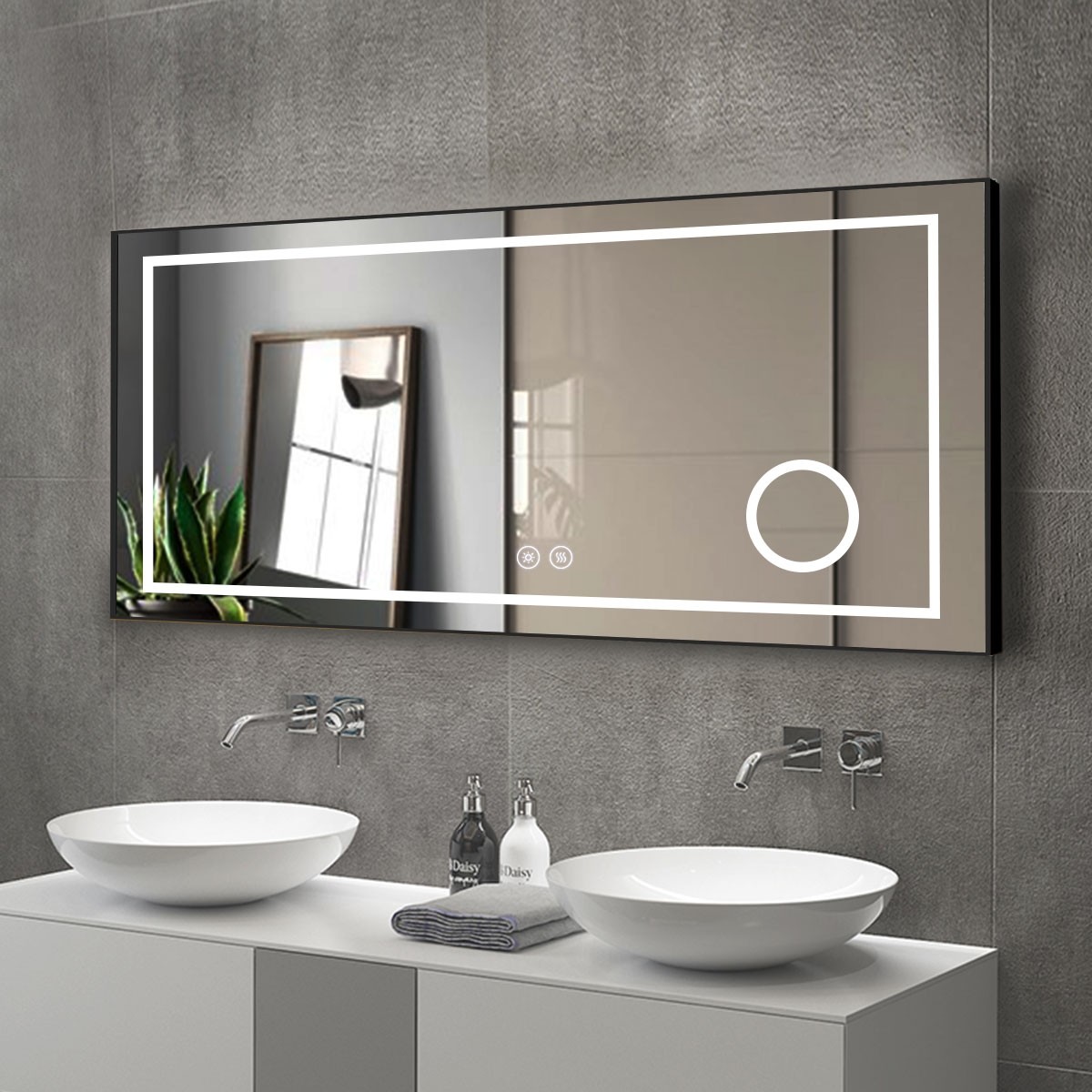 Cermin Dinding Kamar Mandi Uku - Bathroom Mirror Led ulasan dan harga