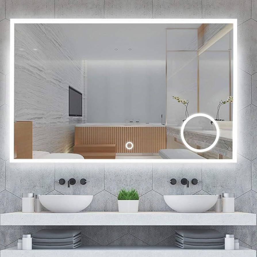 Cermin Dinding Kamar Mandi Uku - Bathroom Mirror Led ulasan dan harga