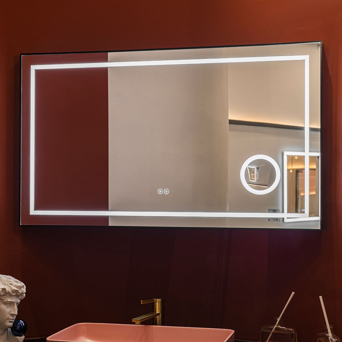 Cermin Dinding Kamar Mandi Uku - Bathroom Mirror Led ulasan dan harga