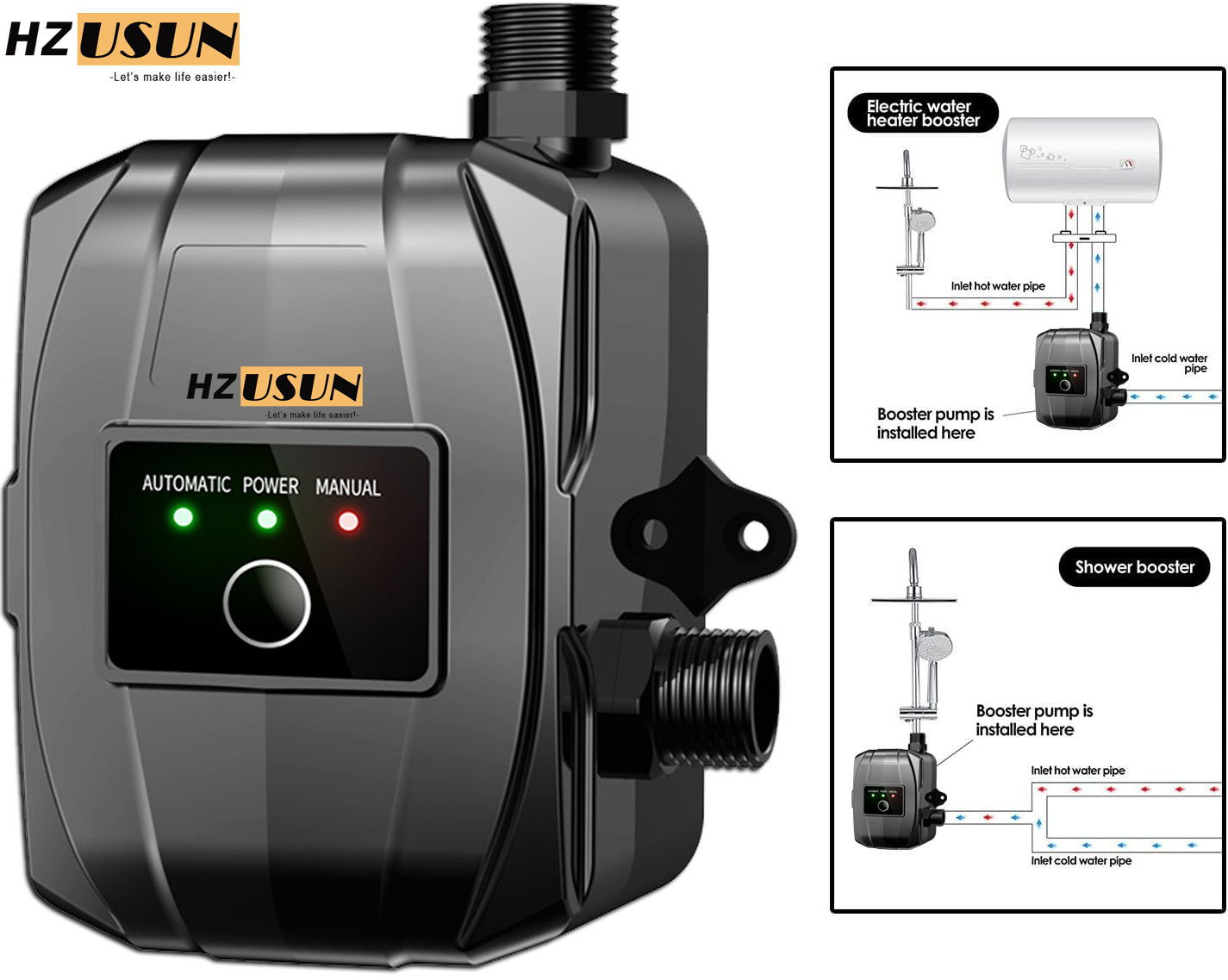 Pompa Resirkulasi Air Otomatis - Home Bathroom Pressure Pump ulasan dan harga