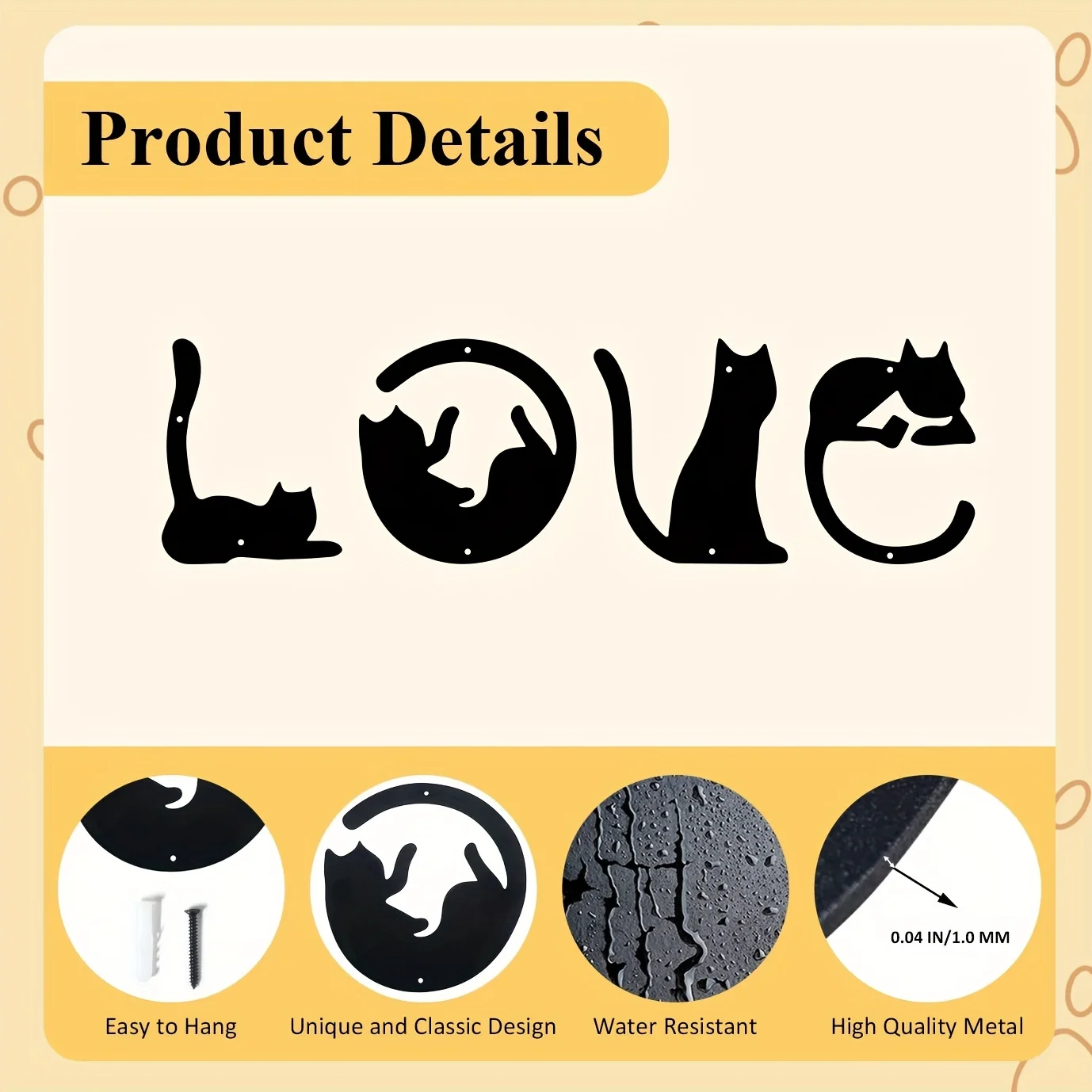 HelloYoung Dekor dinding logam - Home Goods Bathroom ulasan dan harga