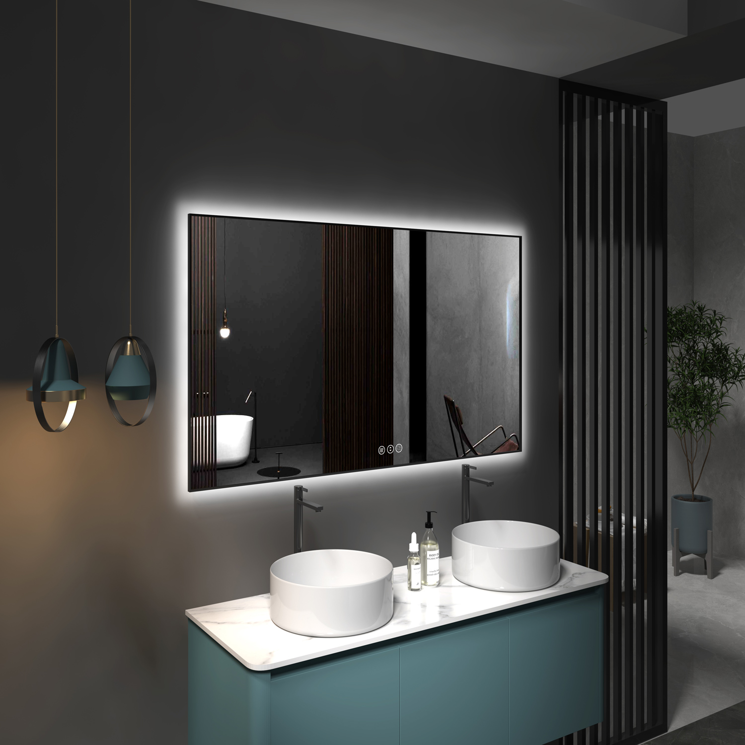 Cermin Kamar Mandi LED Persegi - Bathroom Mirror Led ulasan dan harga
